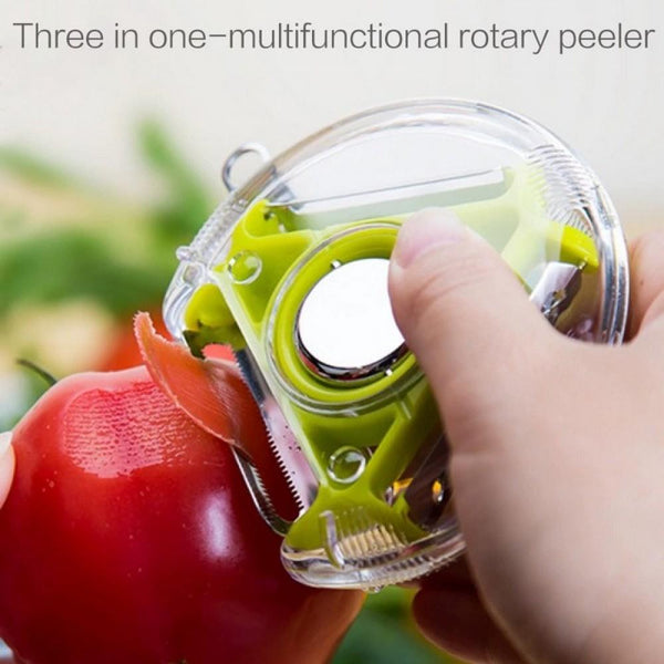 3 in 1 Compact Rotary Multifunctional Vegetable Fruit Peeler