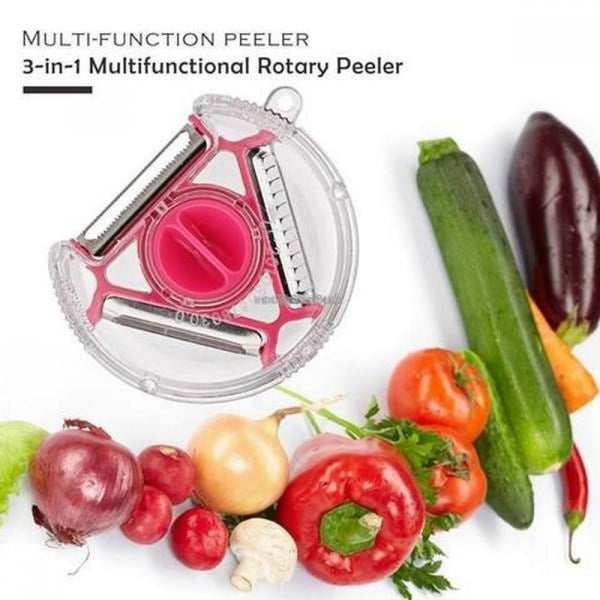 3 in 1 Compact Rotary Multifunctional Vegetable Fruit Peeler