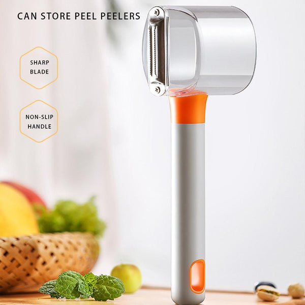 Fruit Vegetable Peeler With Storage Cup Cylinder scraper With