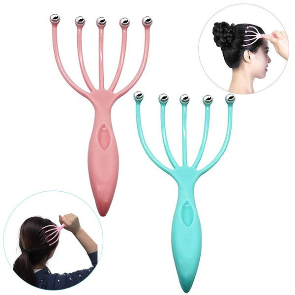 Head Scalp Massager Comb Neck Massage Roller Claws Tool for Hair