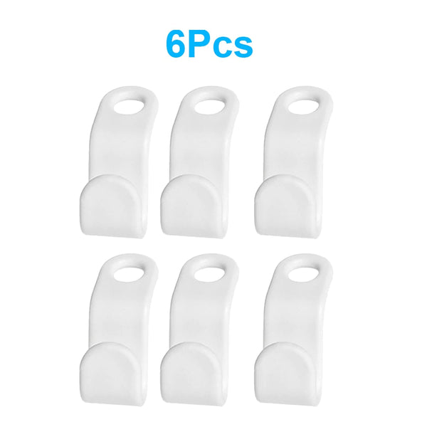 6 pcs (1 box)Clothes Hanger Connector Hooks Plastic Hooks Cascading Hangers  Space Saving Organizer for Heavy Duty Clothes Closet