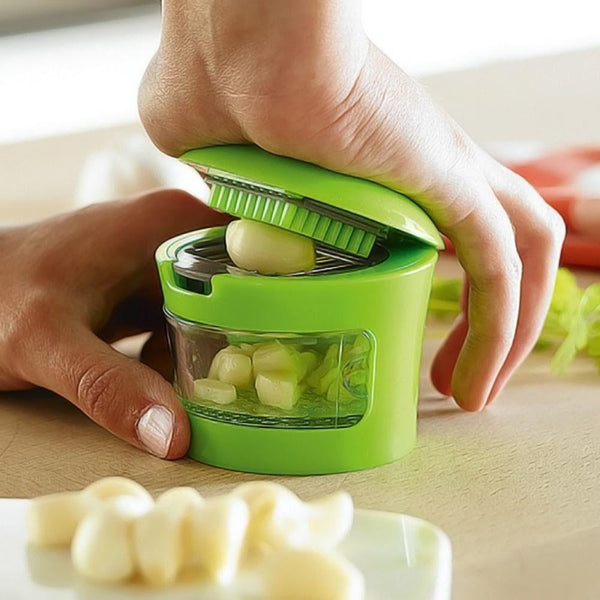 Mini Garlic Press Presser Onion Chopper Garlic Mincer Slicer Dicer Grater -  Kourani Online