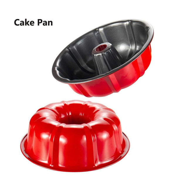 jioko 10 Inch Cake Pan, Non-Stick Fluted Tube Cake Pans for Baking, Ba —  CHIMIYA