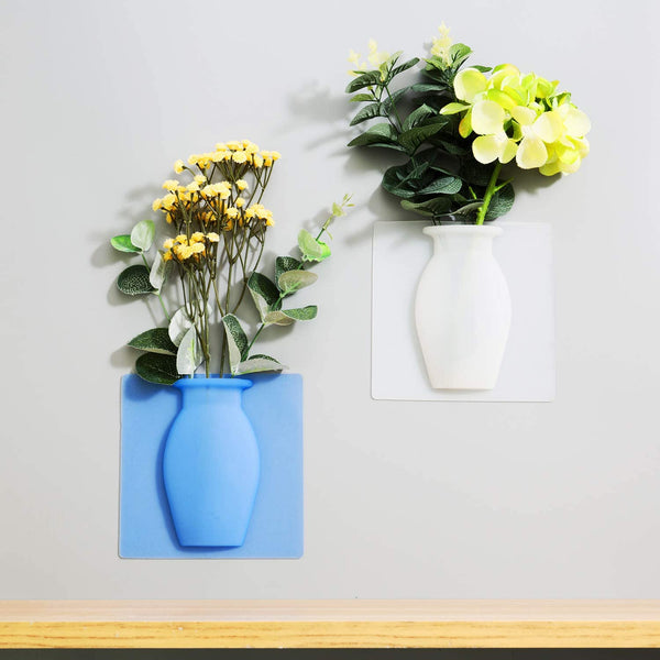 Turbobm Silicone Sticky Flower Vase, Reusable Hanging Vase Stick on The  Wall, Silicone Flower Plant Vases Flower Container for Bathroom,Office  Decor,Party,Wedding : Buy Online at Best Price in KSA - Souq is