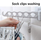 10 Clip Plastic Square Cloth Drying Stand - Adhesive Wall Mounted Foldable Drying Racks In Pakistan