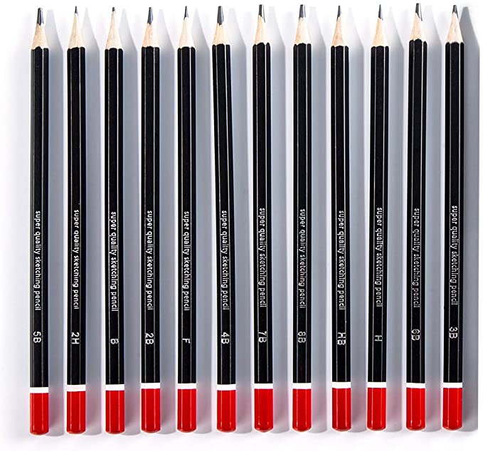 12 Pcs Professional Sketch and Drawing Pencils Set in Metal Box In Pakistan
