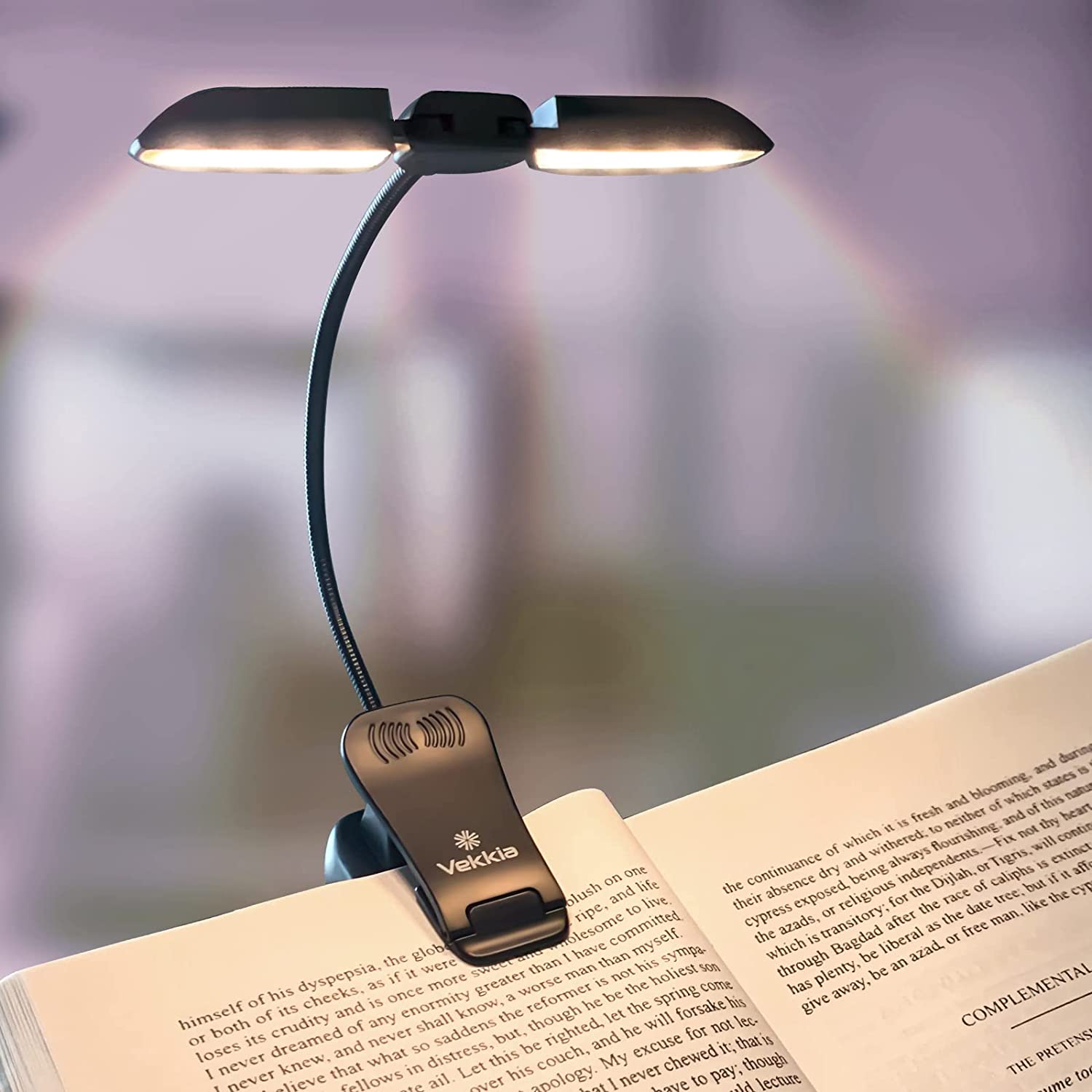 2-Arms 6-Led Flexibility Book Lamp Rechargeable Light, Ideal For Book Reading, Music Stand, Pianos, Laptop. In Pakistan