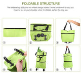 2 In 1 Foldable Shopping Trolley Tote Bag In Pakistan