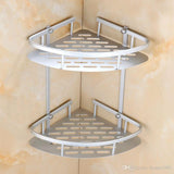 2 Layer Aluminium Steel Corner Bathroom Shelf In Pakistan