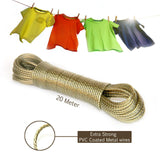 20m Extra Strong PVC Coated Clothesline Metal  Wire