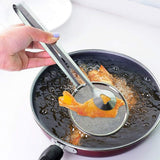 2In1 Stainless Steel Filter Spoon With Clip Food Kitchen Oil-frying In Pakistan