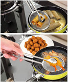 2In1 Stainless Steel Filter Spoon With Clip Food Kitchen Oil-frying In Pakistan