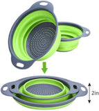 2pcs/set Folding PP Colander Fruit Vegetable Washing Basket Bowl Shaped Strainer Collapsible Drainer Kitchen Tool In Pakistan