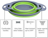 2pcs/set Folding PP Colander Fruit Vegetable Washing Basket Bowl Shaped Strainer Collapsible Drainer Kitchen Tool In Pakistan