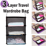 3 Layer wardrobe travel bag Hook Hanging Organizer