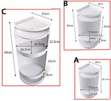 3 Tier Rotating Corner Cosmetic Accessories Shelf Bathroom Shelf Rack Organizer In Pakistan