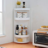 3 Tier Rotating Corner Cosmetic Accessories Shelf Bathroom Shelf Rack Organizer In Pakistan