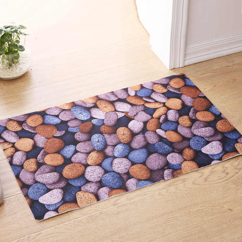 Cobblestone Patterned Bathroom Rug, 3d Big Feet Indoor Mat, Entrance Door  Mat, Carpet Non-slip Mat Indoor Mat - Temu