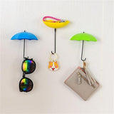3Pcs Colorful Umbrella Wall Hook Key Hair Pin Holder Organizer Decorative In Pakistan