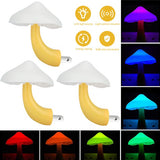 3Pcs LED Mushroom Night Light, TSV Plug in Wall Lamp, 7-Color Changing In Pakistan