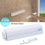 4-Line Retractable Clothesline Wall Mounted Laundry Washing Line Dryer Drying Line In Pakistan