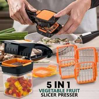 5 in 1 Quick Food Fruit Vegetable Cutter Slicer Chopper In Pakistan