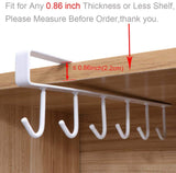 6 Hooks Under Shelf Cup Holder Multi functional Kitchen Utensil Rack for Hanging In Pakistan