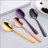 6PCS Spoons Stainless Steel Cutlery Set Serving  Spoons Set Colorful Unique  Spoons In Pakistan