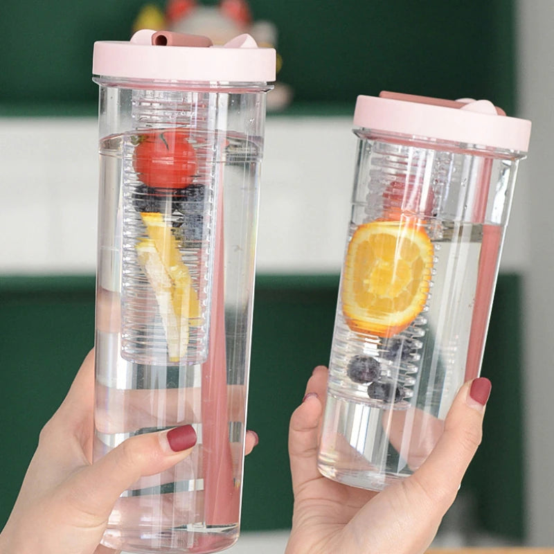 800ML Large Capacity Straw Cup Transparent No Leakage Water Bottle In Pakistan