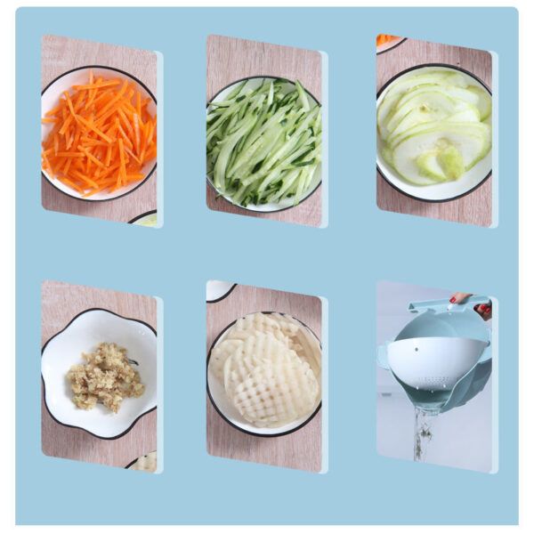 10pcs/set Multifunctional Vegetable & Fruit Slicer, Suitable For Kitchen  Use, Can Cut, Slice, Shred, Chop And Grate