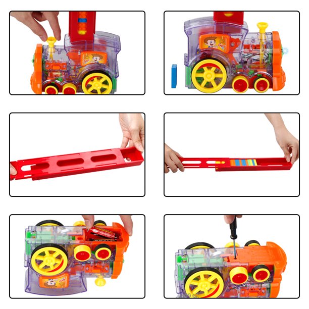 Automatic Domino Brick Train Kids Dominos Blocks Train Toy In Pakistan