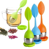 Bekith Tea Infuser 5-Pack - Silicone Handle Stainless Steel Strainer Drip Tray Included