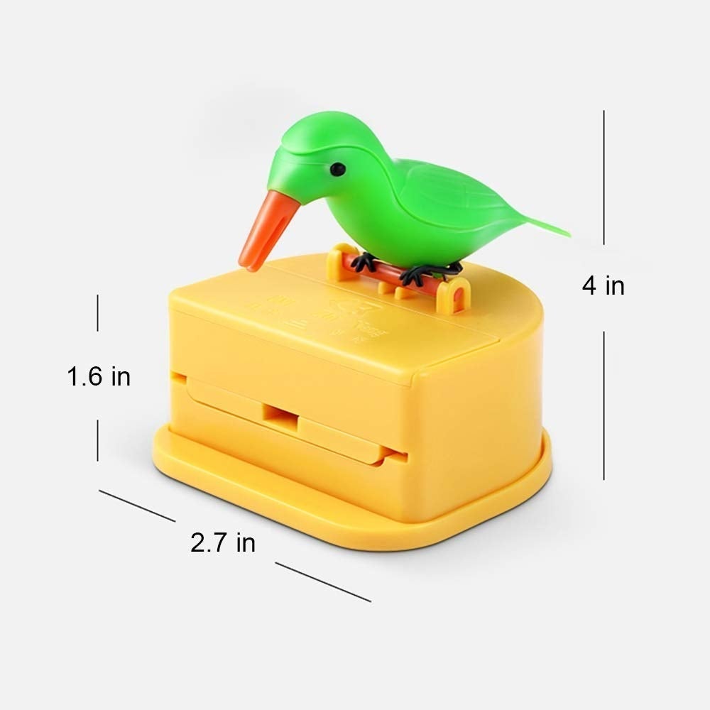 New Creative Toothpick Holder Cartoon Small Bird Toothpick Container Press  Toothpick Dispenser Kitchen Storage Box Automatic Q3T6 