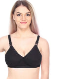 BodyBest Cotton DCM Broad Full Coverage Bra - Black In Pakistan