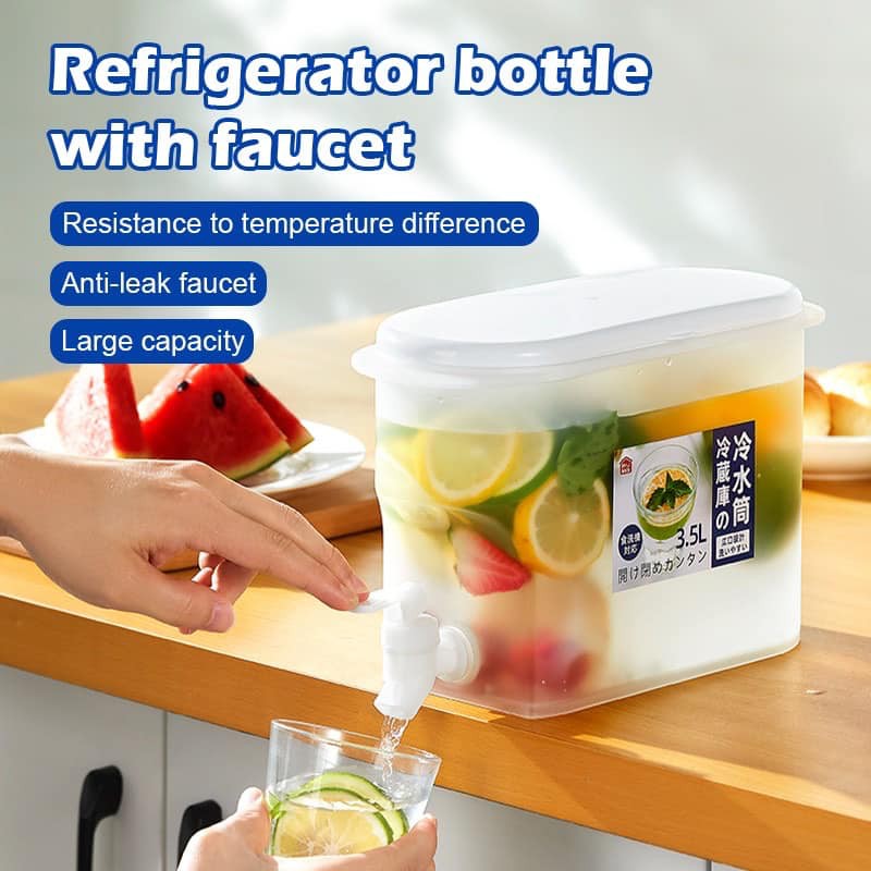 Cold Water Kettle 3.5L with Faucet Refrigerator Fruit Teapot In Pakistan
