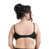 Cotton Plain Non Padded Seamless Moulded Bra - Black In Pakistan