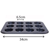 Cupcake Muffin Baking Tray Non-Stick Mould - 12 In Pakistan