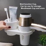 Decopatent Hanging Hair Dryer Holder for Hair Dryer  Wall Shelf  Hair Dryer Brush In Pakistan