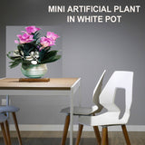 Decorative Lifelike Mini Artificial Plants In White Pots In Pakistan