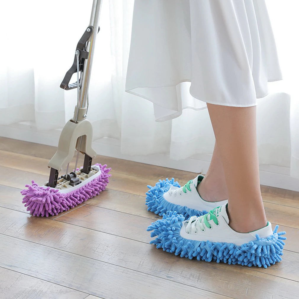 Dust Duster Mop Slippers Shoes Cover Washable Reusable Microfiber Foot Socks In Pakistan
