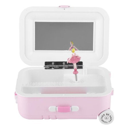 Ejoyous Girl Cute Pink Suitcase Model Mini Music Box Jewelry Case Craft Gift Kid Toys In Pakistan