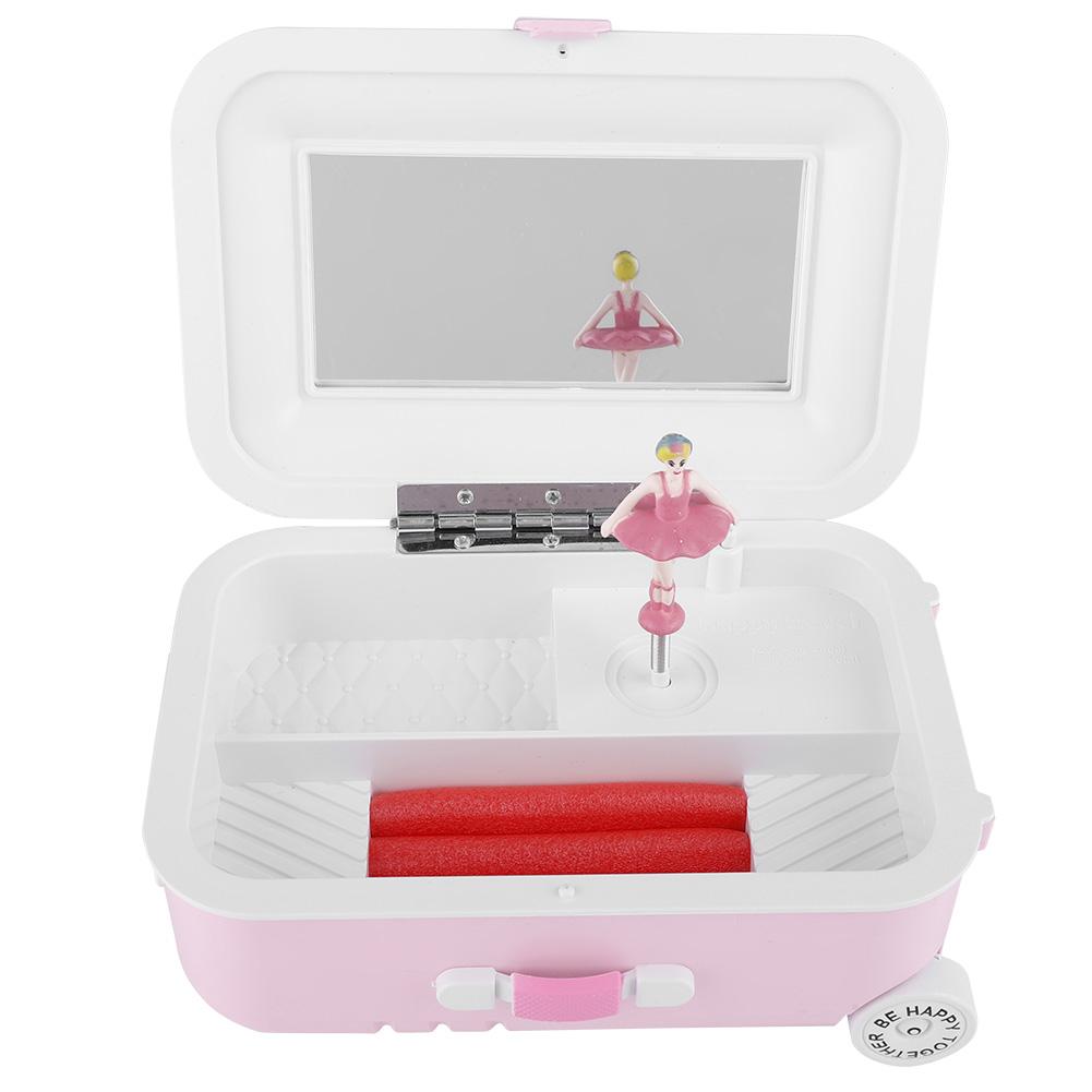 Ejoyous Girl Cute Pink Suitcase Model Mini Music Box Jewelry Case Craft Gift Kid Toys In Pakistan