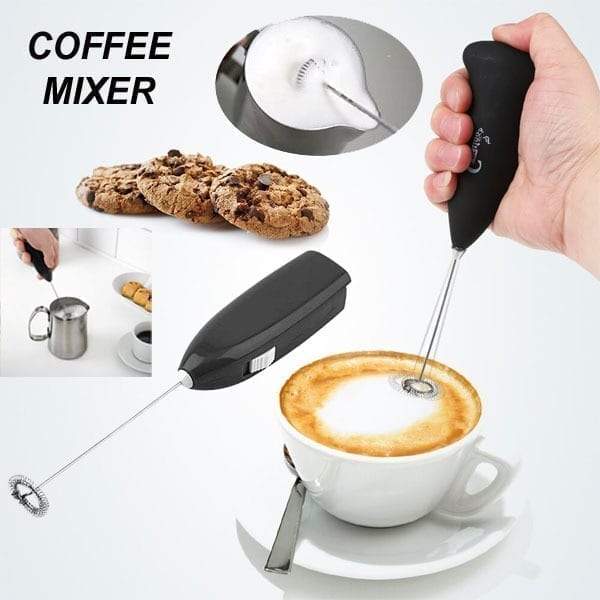 Electric Handheld Stainless Steel Coffee Mixer Milk Frother, – Zamara Mall