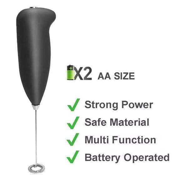 Electric Milk Frother Rechargeable Handheld Wand Coffee Mixer – Zamara Mall