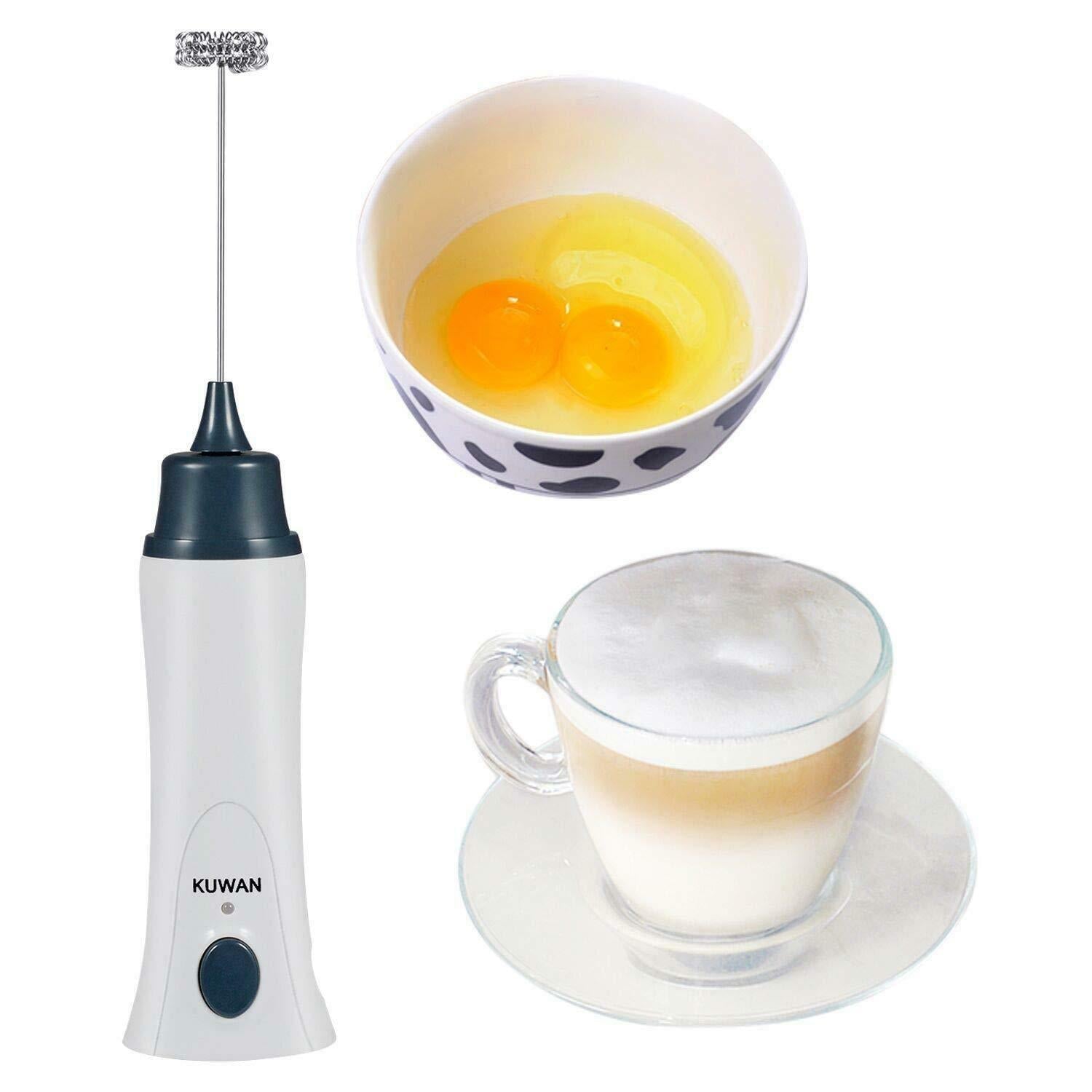 Electric Handheld Stainless Steel Coffee Mixer Milk Frother, – Zamara Mall