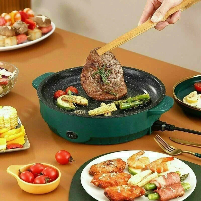 Electrical Baking BBQ Grill Non Stick Frying Pan (Random Color) In Pakistan