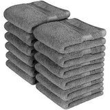 Fast Forward 12 Pc's 700 GSM Wash Clothes Towel Set Grey In Pakistan