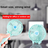 Foldable Hand Fans Battery Operated Rechargeable Handheld Mini Fan (Random color) In Pakistan
