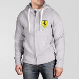 Grey Fleece Zipper Hoodie With Small Logo In Pakistan
