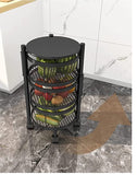 HOME CUBE 3 Layer Kitchen Rotating Trolley Portable Storage Rack In Pakistan